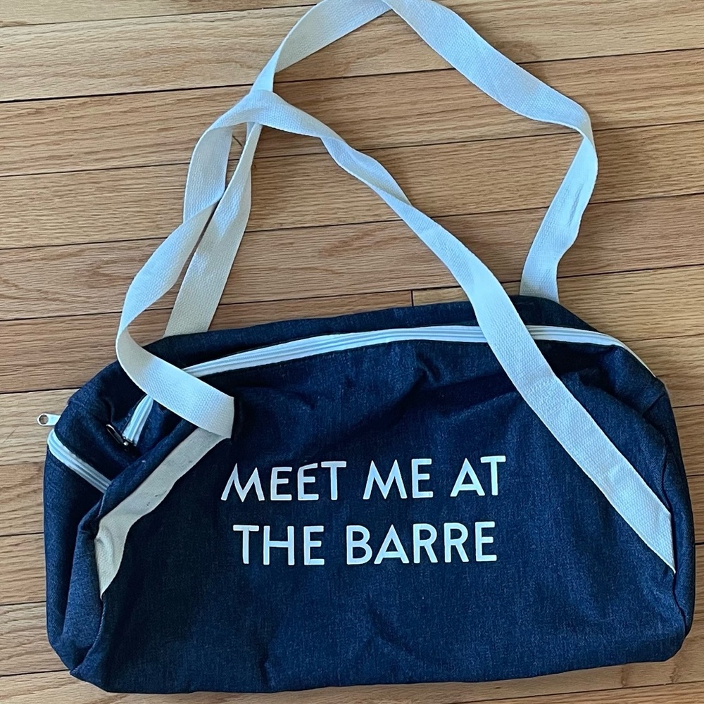 Meet Me At the Barre Barrel Gym Bag